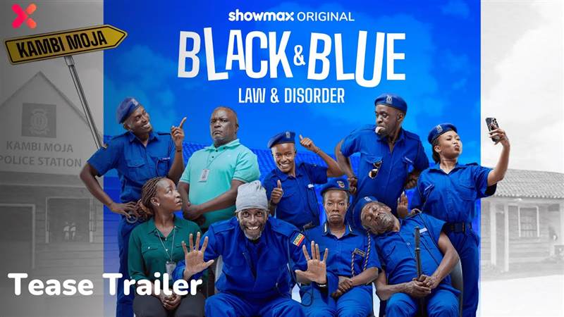 Black & Blue cast in police uniform