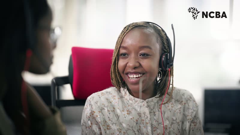NCBA commercial — call-centre high five